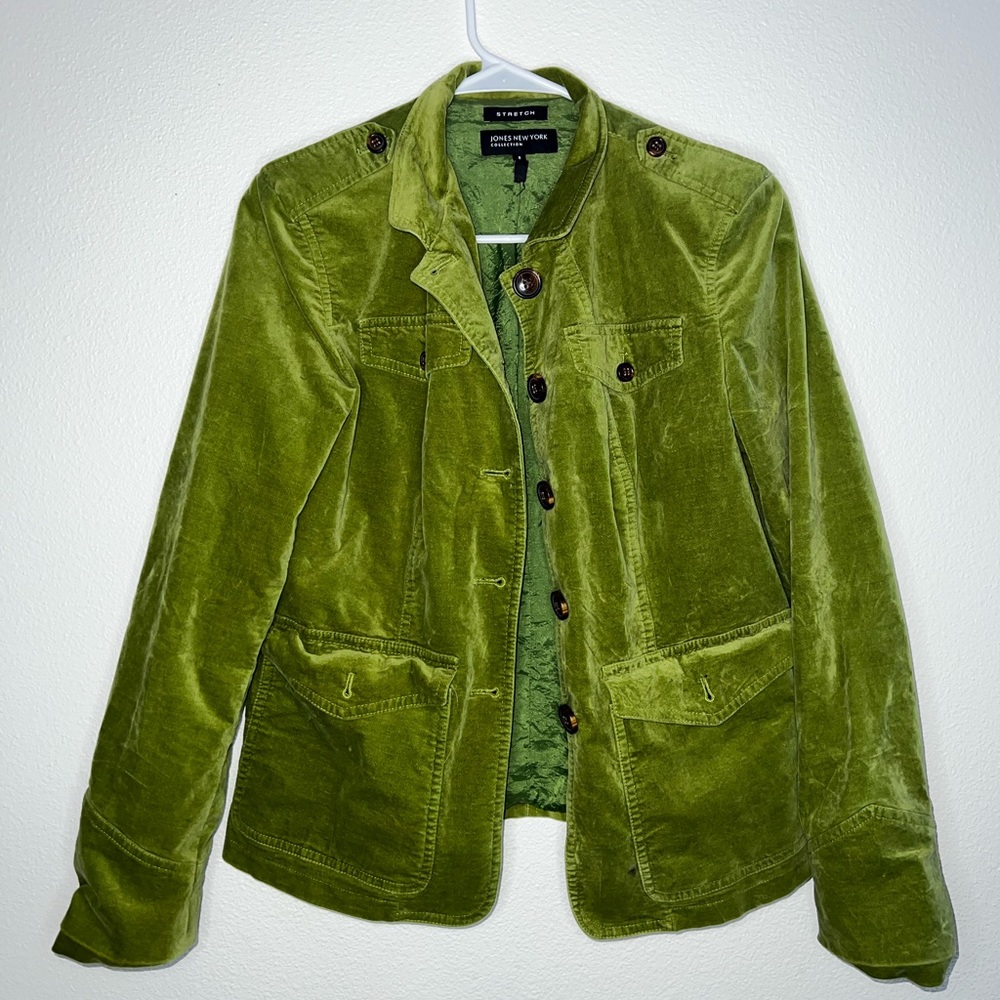 Green Jones New York Jacket with Shoulder Pads
